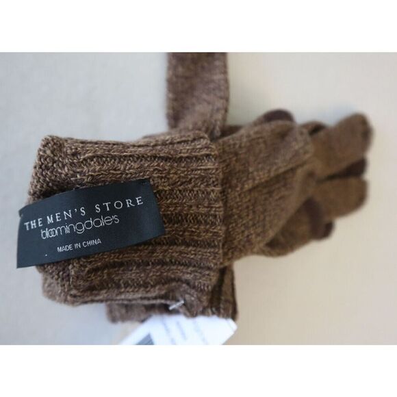 Men's Store At Bloomingdale's 492994 Men's OS Camel/Brown Marled Tech Gloves - Picture 3 of 7